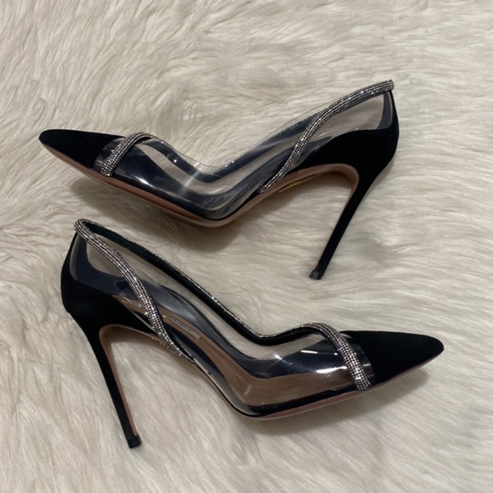 Aquazzura Tres Mondaine 105 suede pumps size 38EU‎ - Picture 6 of 15